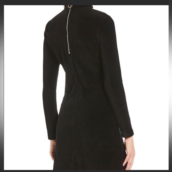 Gently Used Gianni Bini Front Pocket Mock Neck Corduroy Dress - Picture 3 of 4